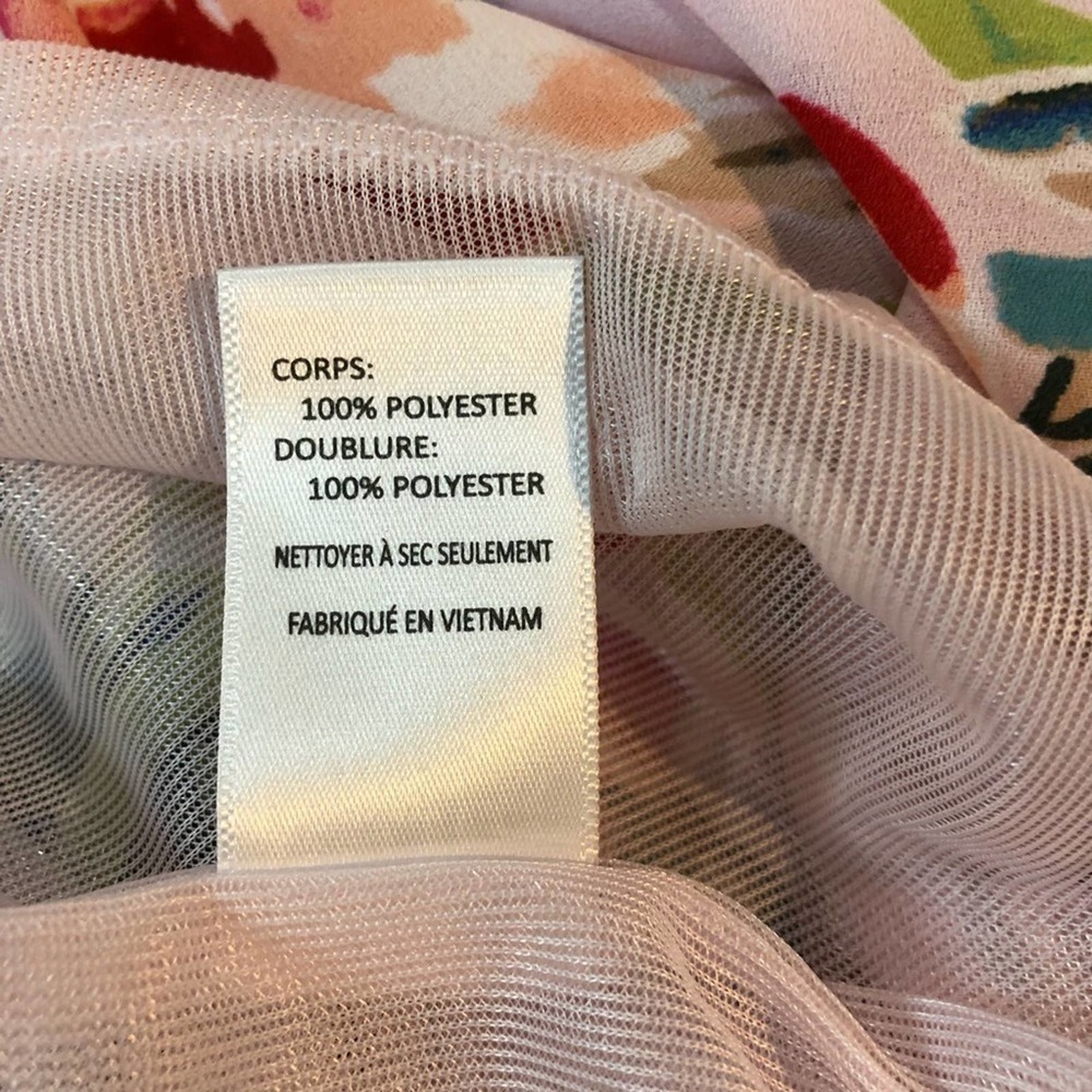 Lush floral draped front side split maxi dress size small - Picture 8 of 11